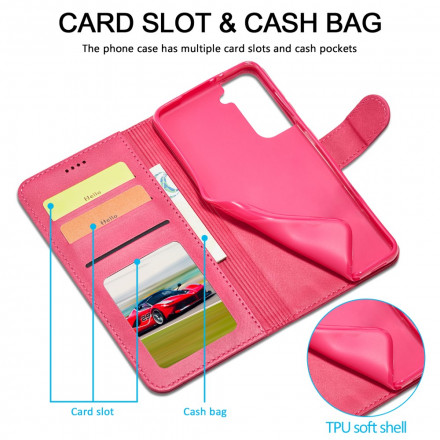 Samsung Galaxy S21 5G Hoesje LC.IMEEKE Leder effect Samsung Galaxy S21 5G Hoesje LC.IMEEKE Leder effect