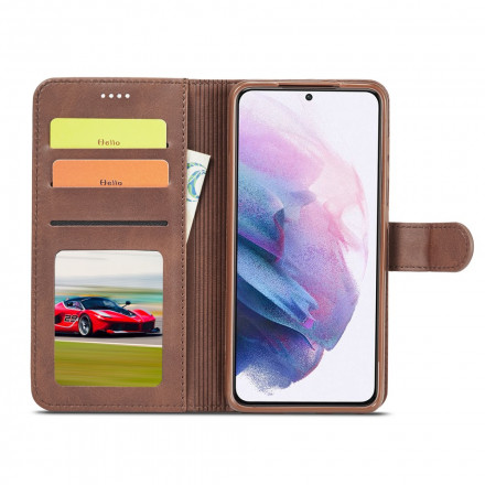 Samsung Galaxy S21 5G Hoesje LC.IMEEKE Leder effect