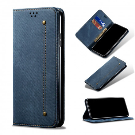 Flip cover Samsung Galaxy A72 5G Jeans stof