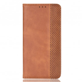 Flip cover Samsung Galaxy A72 5G leer effect vintage stijlvol