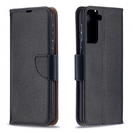 Samsung Galaxy S21 Plus 5G Hoesje Lychee Schuine Flap