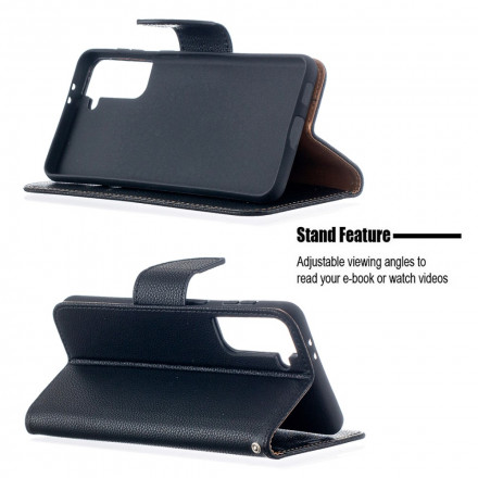 Samsung Galaxy S21 Plus 5G Hoesje Lychee Schuine Flap