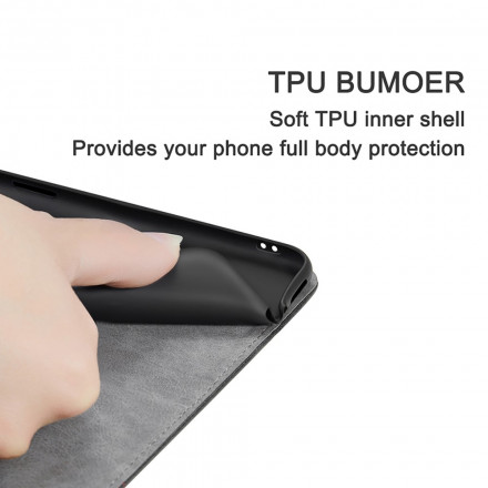 Flip cover Samsung Galaxy S21 Plus 5G tweekleurig lederlook
