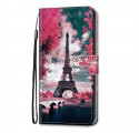 Samsung Galaxy S21 Ultra 5G Hoesje Parijs in Bloemen