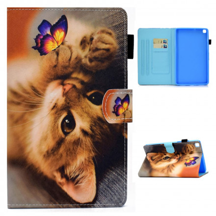 Samsung Galaxy Tab A7 hoesje (2020) Mijn katje en vlinder