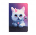 Samsung Galaxy Tab A7 (2020) Hoesje Kitten Wit