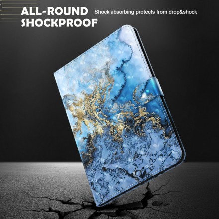 Samsung Galaxy Tab A7 (2020) Licht gevlekt marmeren hoesje