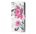 Samsung Galaxy A32 5G tropische bloemen case