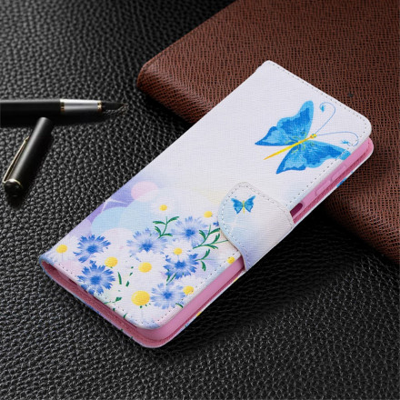 Samsung Galaxy A32 5G hoesje beschilderde vlinders en bloemen