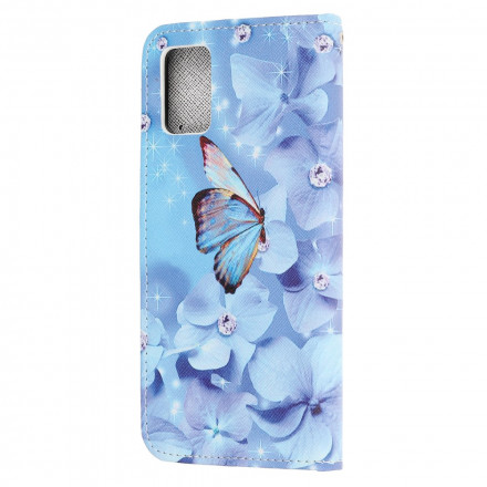 Samsung Galaxy A32 5G hoesje met diamanten vlinders