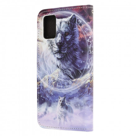 Samsung Galaxy A32 5G Winter Wolf Case met riem