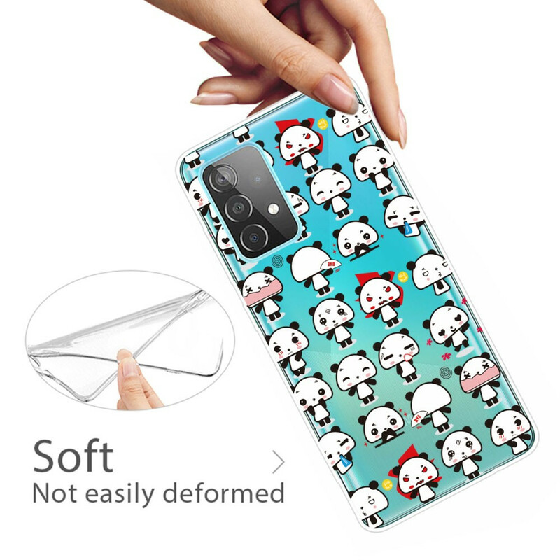 Samsung Galaxy A32 5G duidelijk geval grappige Panda's