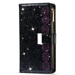 Samsung Galaxy A42 5G Glitter Portemonnee Zip Case