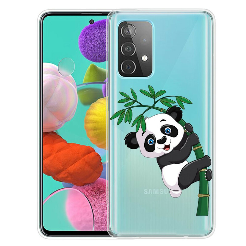 Samsung Galaxy 32 5G Panda Hoesje Op Bamboe