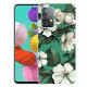 Samsung Galaxy A32 5G cover geschilderde witte bloemen