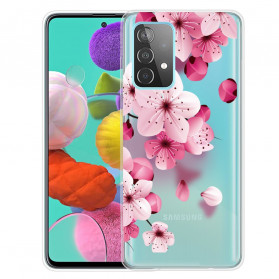 Samsung Galaxy A52 5G Hoesje Kleine Roze Bloemen
