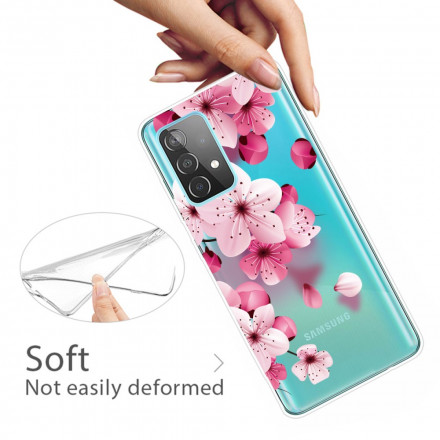 Samsung Galaxy A52 5G Hoesje Kleine Roze Bloemen