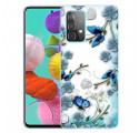 Samsung Galaxy A52 5G duidelijk geval vlinders en bloemen Retro