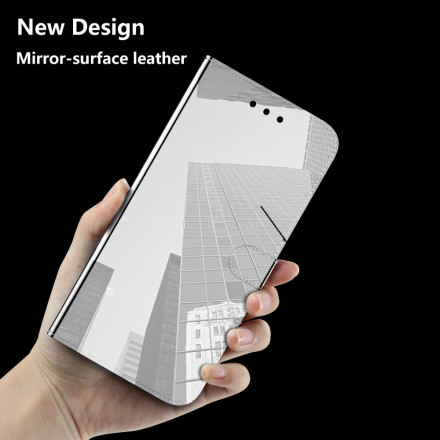 Samsung Galaxy A32 5G Kunstlederen Hoesje Spiegel Hoesje
