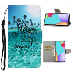 Samsung Galaxy A52 5G Never Stop Dreaming Geval Navy met Koord