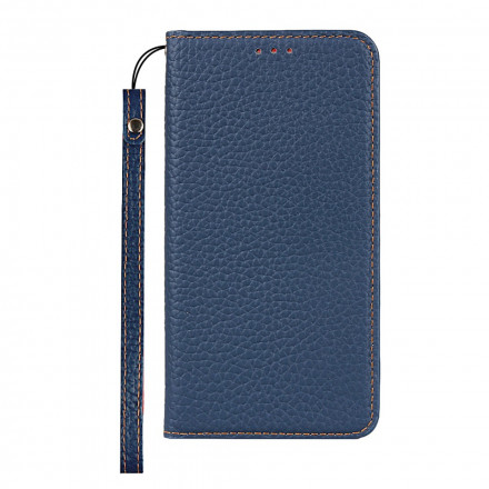 Flip Cover Google Pixel 4a lederen riem echte Lychee