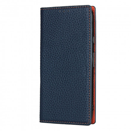 Flip Cover Google Pixel 4a lederen riem echte Lychee