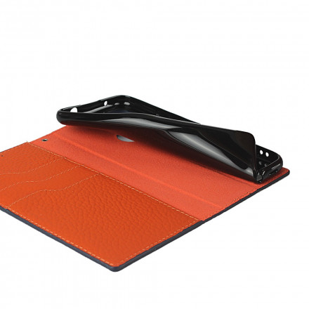 Flip Cover Google Pixel 4a lederen riem echte Lychee