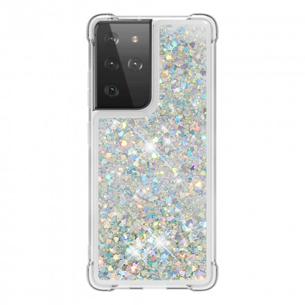 Samsung Galaxy S21 Ultra 5G Glitter Hoesje