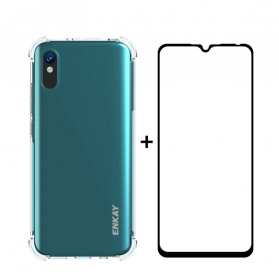 Xiaomi Redmi 9A geval en glas Combo ENKAY scherm