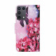 Samsung Galaxy S21 Ultra 5G hoesje Bloemen Vlinders Lanyard