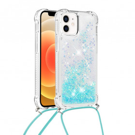 iPhone 12 Mini Glitter & String Hoesje