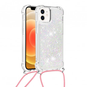 iPhone 12 Mini Glitter & String Hoesje