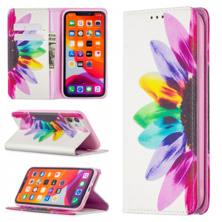 Flip cover iPhone 11 Waterverf Bloem