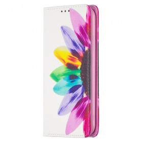 Flip cover iPhone 11 Waterverf Bloem