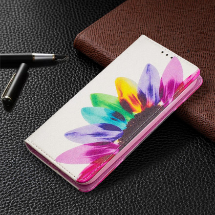 Flip cover iPhone 11 Waterverf Bloem