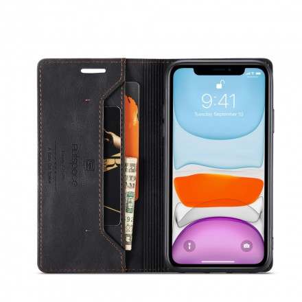 Flip cover iPhone 11 leer effect RFID-technologie