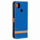 Xiaomi Redmi 9C stof en leer effect riem case