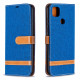 Xiaomi Redmi 9C stof en leer effect riem case