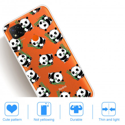 Xiaomi Redmi 9C Kleine Panda's Hoesje