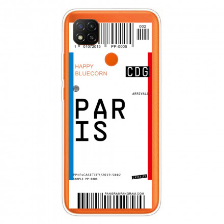 Xiaomi Redmi 9C Boarding Pass naar Parijs Hoesje