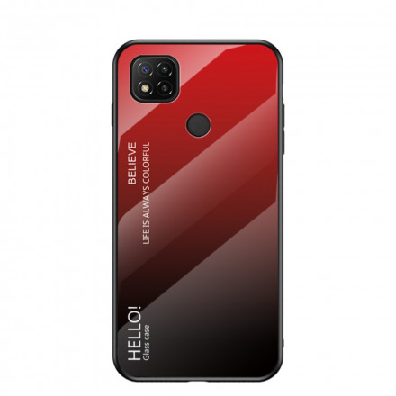 Xiaomi Redmi 9C gehard glas case hallo