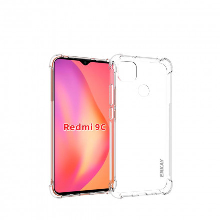 Xiaomi Redmi 9C Case Combo Hoesje en gehard glas ENKAY scherm