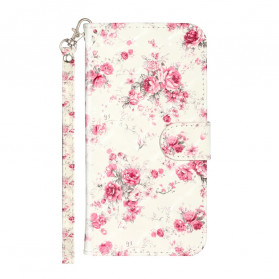 Case iPhone 11 Pro Max Bloemen Lichtvlekken met riem