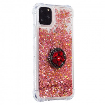 iPhone 11 Pro Max Glitter Hoesje met Stand Ring