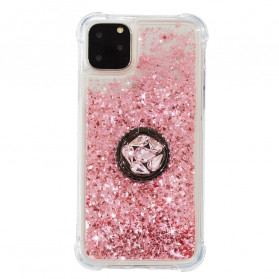 iPhone 11 Pro Max Glitter Hoesje met Stand Ring