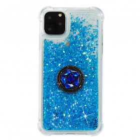 iPhone 11 Pro Max Glitter Hoesje met Stand Ring