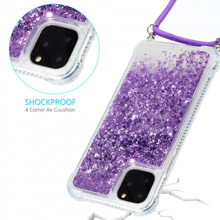 iPhone 11 Pro Max Glitter & Koord Hoesje