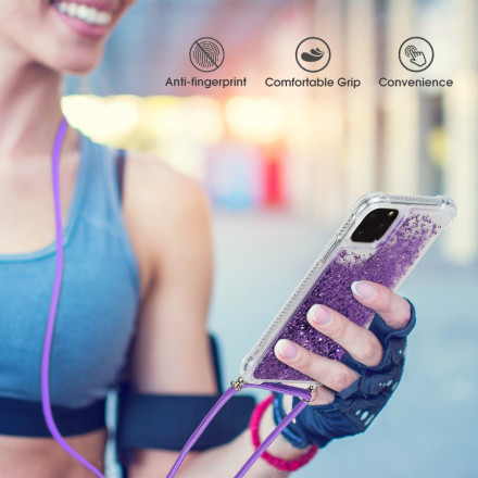 iPhone 11 Pro Max Glitter & Koord Hoesje