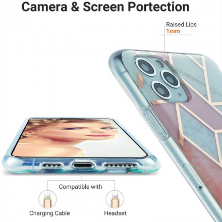 iPhone 11 Pro Max Silicone Hoesje Marmeren Geometrie