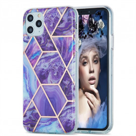 iPhone 11 Pro Max Silicone Hoesje Marmeren Geometrie